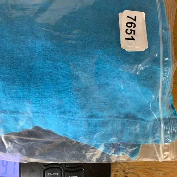 Mosaic‎ USA Top Large Linen Blue Button 3/4 Sleeve Vibrant Lagenlook - Picture 12 of 12